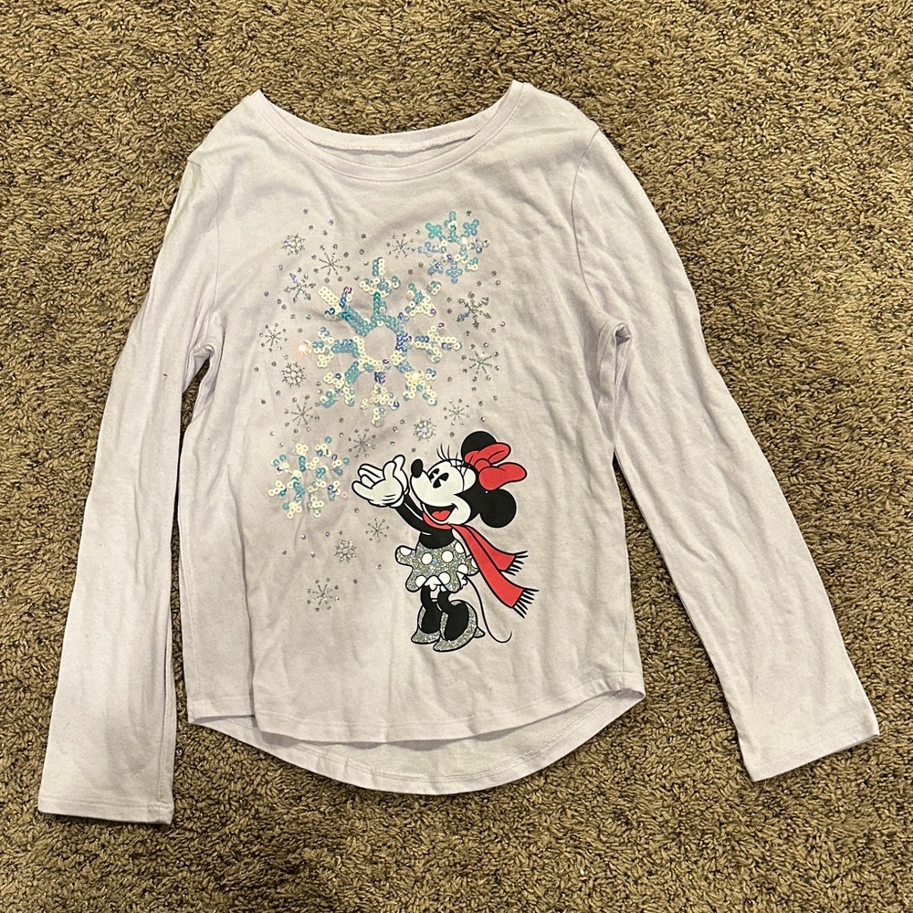 Disney and Jumping Beans Minnie Mouse Long Sleeve Holiday Tee